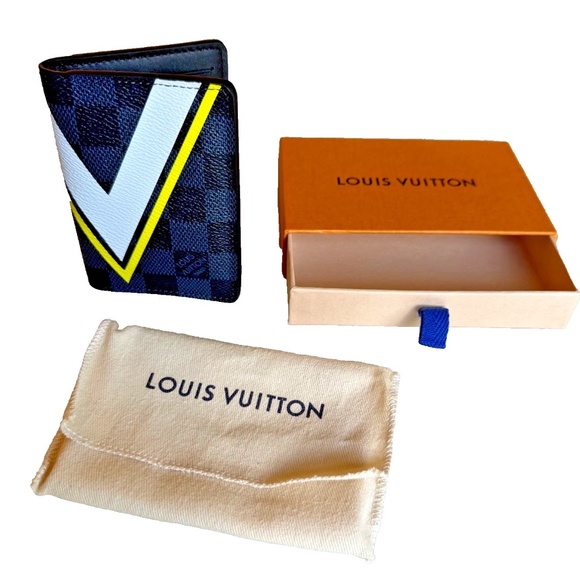 New‎ Louis Vuitton Damier Cobalt America's Cup 2017 Pocket Org/Wallet RARE - Picture 2 of 10